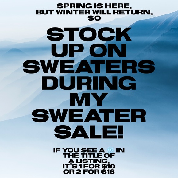 ALL Sweaters - ❄️ 1 SWEATER FOR $10 | 2 SWEATERS FOR $16 👇🏻